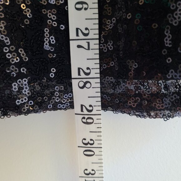 Roz & Ali Sequin Blouse 3X Black Evening Party NYE Pullover V-neck Plus - Picture 12 of 12